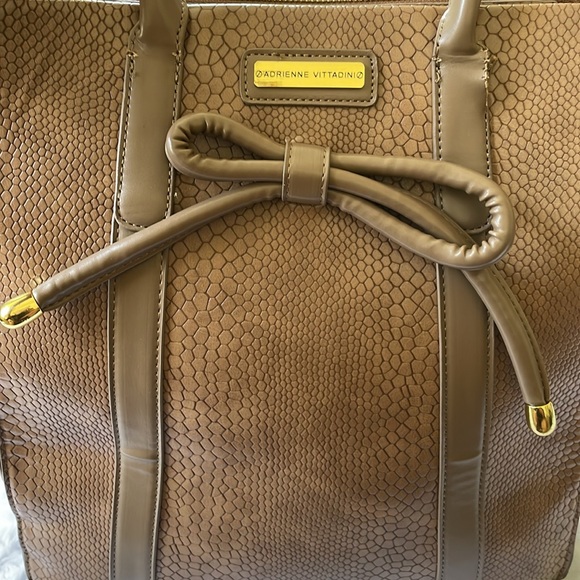 Adrienne Vittadini “The Greenwich Collection” Double Handle Shopper, Taupe - Picture 2 of 15